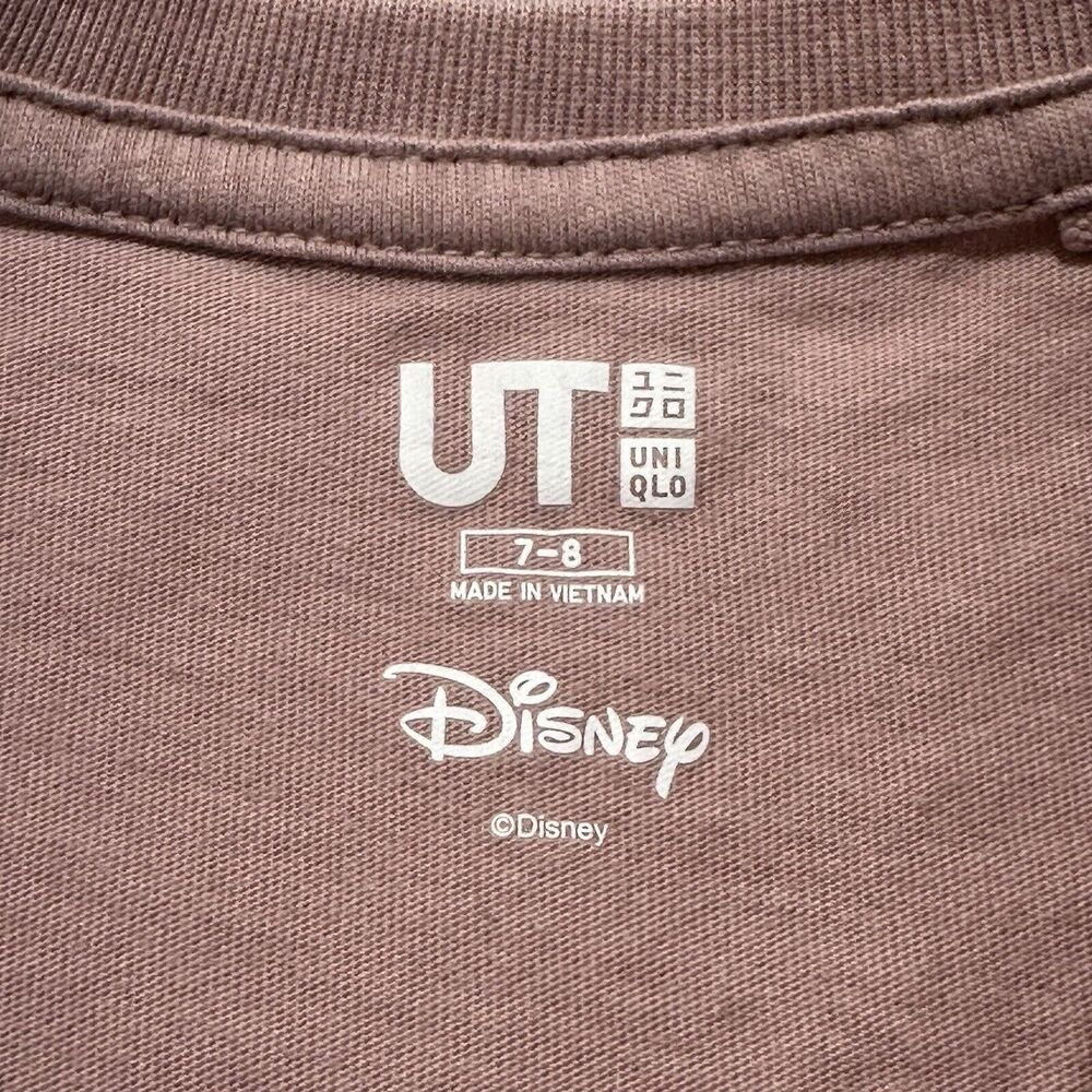Uniqlo Disney Youth 7-8 Crewneck Short Sleeve Graphic T Shirt Pink Mickey Tee - Picture 3 of 13